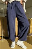 Gaberdine Shelby Barrel Pant Navy